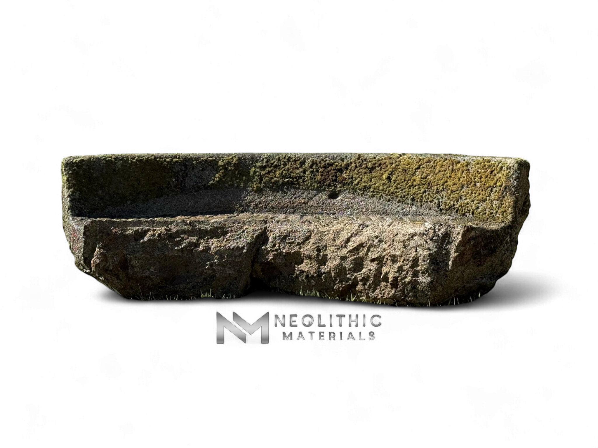French Antique Granite Stone Mill Bench - Image 6